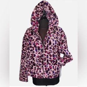 UGG pink leopard print women’s coat- barely worn, like new